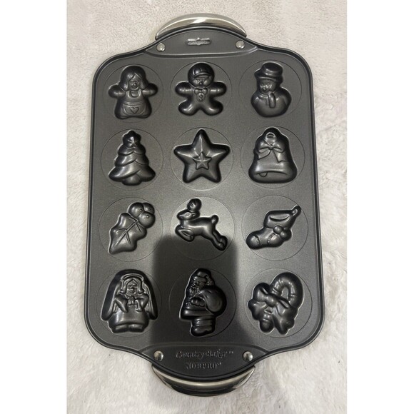 Norpro 12 Cavity Nonstick Christmas Cookie Cake Baking Candy Melting Sheet Pan - Picture 4 of 6